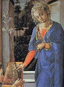 Fra Filippo Lippi Details of The Annunciation oil on canvas